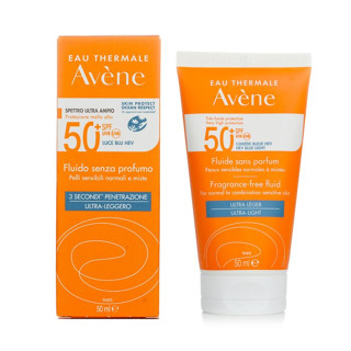 AVENE - Very High Protection Fragrance-Free Fluid SPF50+ - For Normal to Combination Sensitive Skin - 50ml/1.7oz