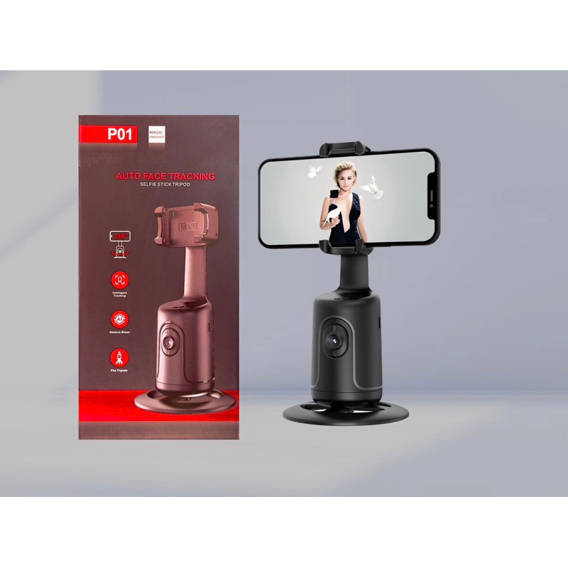 0TELESIN ถ่ายภาพอัจฉริยะp01/p02 Gimbal Selfie 360° Rotation Auto Face TRACKING 360°ของแท้งานดีมาใหม่