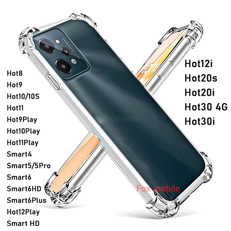 เคสใส กันกระแทก สำหรับ infinix Smart9/Hot50i Hot30 4G Hot30i Hot20s Hot20i Hot12i Smart7 Smart 4 5 6 Hot8 9 10 Play 018