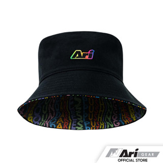 ARI PRIDE 2023 BUCKET HAT - MULTICOLOR/BLACK/WHITE หมวก อาริ ไพรด์ สีดำ