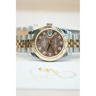 Rolex Datejust 31 mm. 2tone yellow gold Black pearl (Rare Item) automatic swiss movement