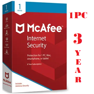 Mcafee Antivirus Internet Security 3Year/1PC