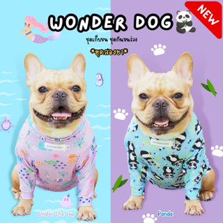 ชุดเก็บขน wonder dog เสื้อสุนัข เสื้อแมว ชุดกันขนร่วงสุนัข ชุดสัตว์เลี้ยง 2 ขามาใหม่ สีพาสเทล