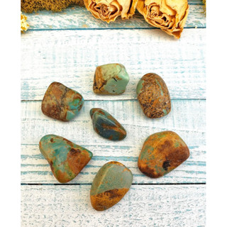 1 Pc NATURAL Kingman TURQUOISE TUMBLED GEMSTONE - ONE STONE OR BULK WHOLESALE LOT