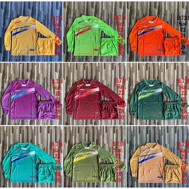 ชุดกีฬาเด็ก เสื้อแขนยาว+กางเกงขาสั้นเนื้อผ้านิ่มใส่สบาย#สุ่มลายนะค่ะ - รูปที่ 7