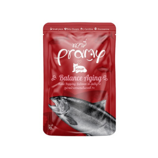 Pramy พรามี่ อาหารเปียกแมวแก่ 7+ ปี รสทูน่าหน้าแซลมอนในเจลลี่ 70 g. x 12 pcs.