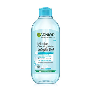 Garnier Micellar Cleansing Water Salicylic Bha 400ml. การ์นิเย่ ไมเซลล่า คลีนซิ่ง วอเตอร์ ซาลิไซลิค แอซิด