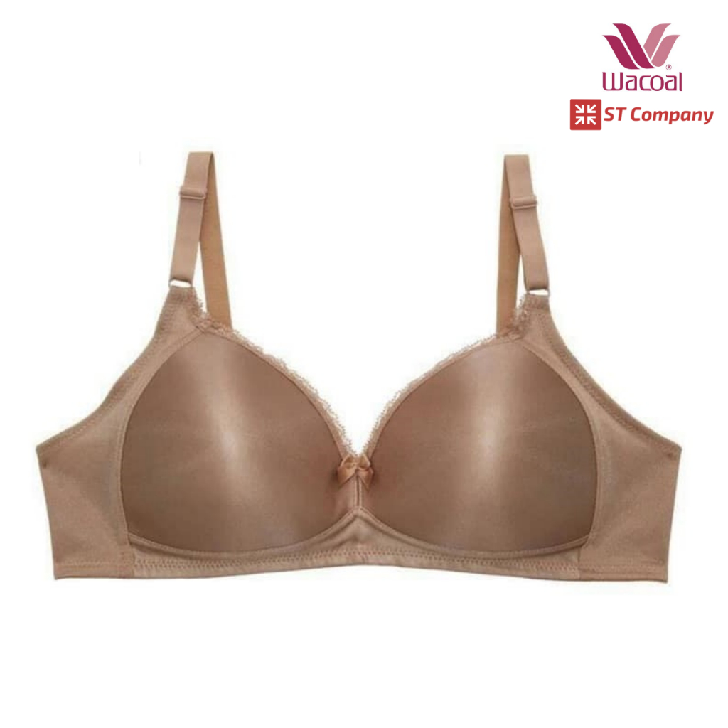 Wacoal Basic Bra เสื้อใน ไม่มีโครง ไม่เสริมฟองน้ำ สีน้ำตาล (Brown) รุ่น WB9M36 ไร้โครง เก็บทรงดี ตะข