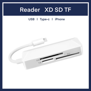 IP / Android to XD / SD / TF Card Reader 3 in 1 OTG SDCard สำหรับ Iphone photo USB-C Type-c USB C Type MicroSD Micro