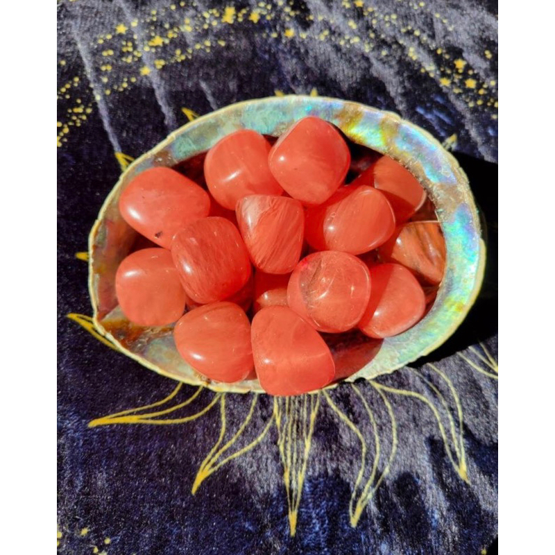 1 Pc Cherry Quartz Tumbled Stones , Chakras, Reiki, Healing ราคา ถูกที่สุด ดีลบีเคเค แกลเลอรีภาพที่ 4