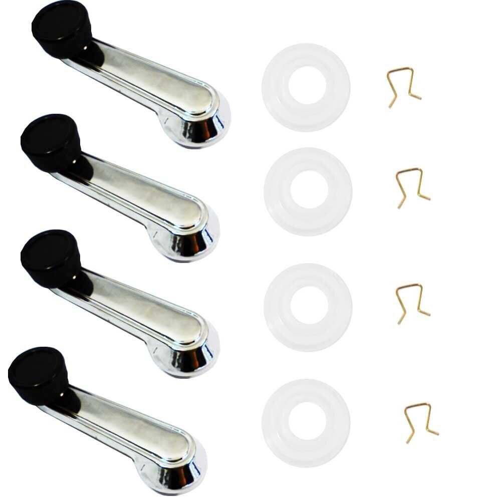 FOR TOYOTA CORONA RT80 RT81 RT84 RT100 4D CHROME METAL CRANK DOOR HANDLE x4 pcs.