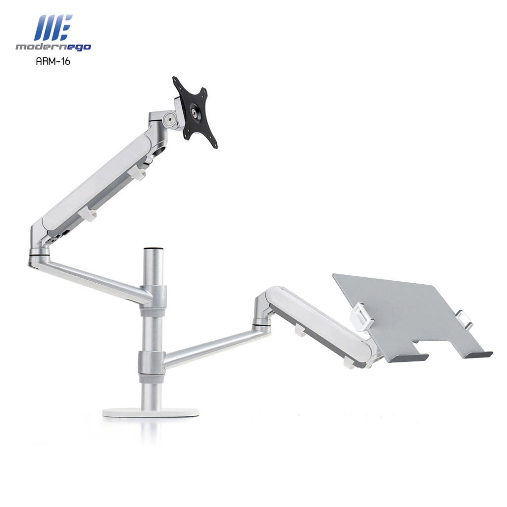Double 2 in 1 Hybrid Arms for Laptop & Monitor Desk Mount