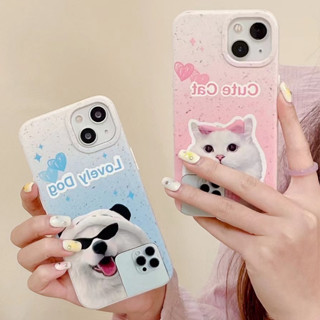 ❤️ส่งของขวัญ❤️ เคสไอโฟน 11 12 13 14 Pro Max น่ารัก การ์ตูน สไตล์คู่รัก ฤดูร้อน ความนิยม Case for iPhone ป้องกันการตก