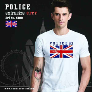 Police เสื้อยืด ทรง Slim fit ใส่ได้ผู้ชาย/ผู้หญิง (F562,B373,X109)