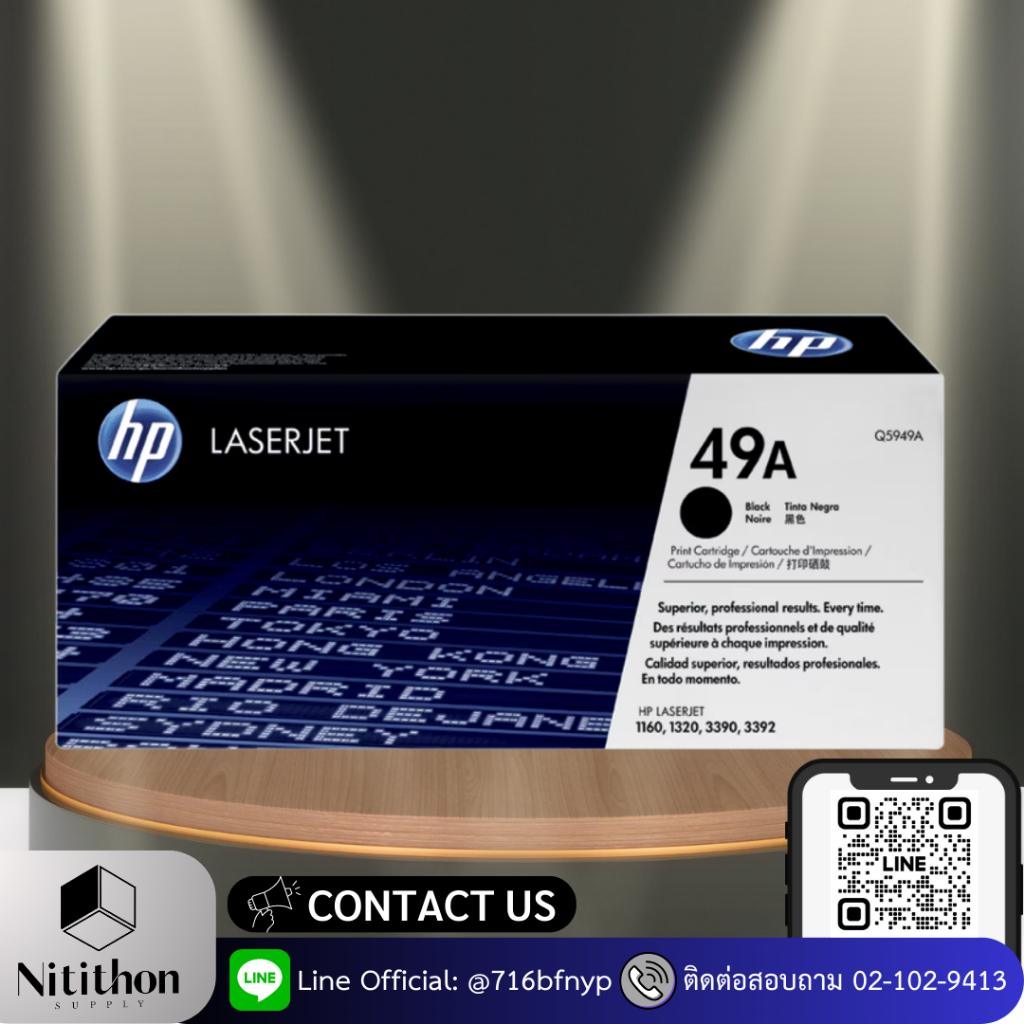 HP 49A Black Original LaserJet Toner Cartridge (Q5949A)