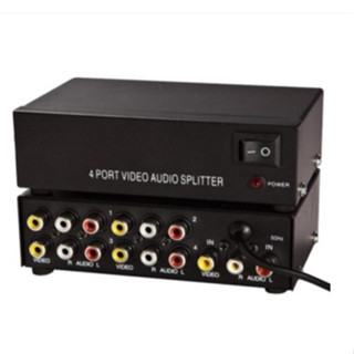 กล่องแปลงสัญญาณ AV Mt-104av 4 Port Video Audio Splitter 1 in 4 Out Av Divider Rca Splitter.