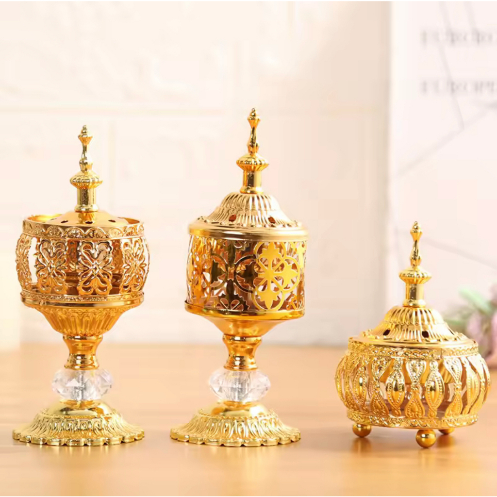 โถกำยาน เตาจุดกำยาน เตาจุดบาคัวร์ 3 แบบ สไตล์อาหรับ ตกแต่ง หรูหรา สวยงาม สำหรับ บูชา ถวายเทพ