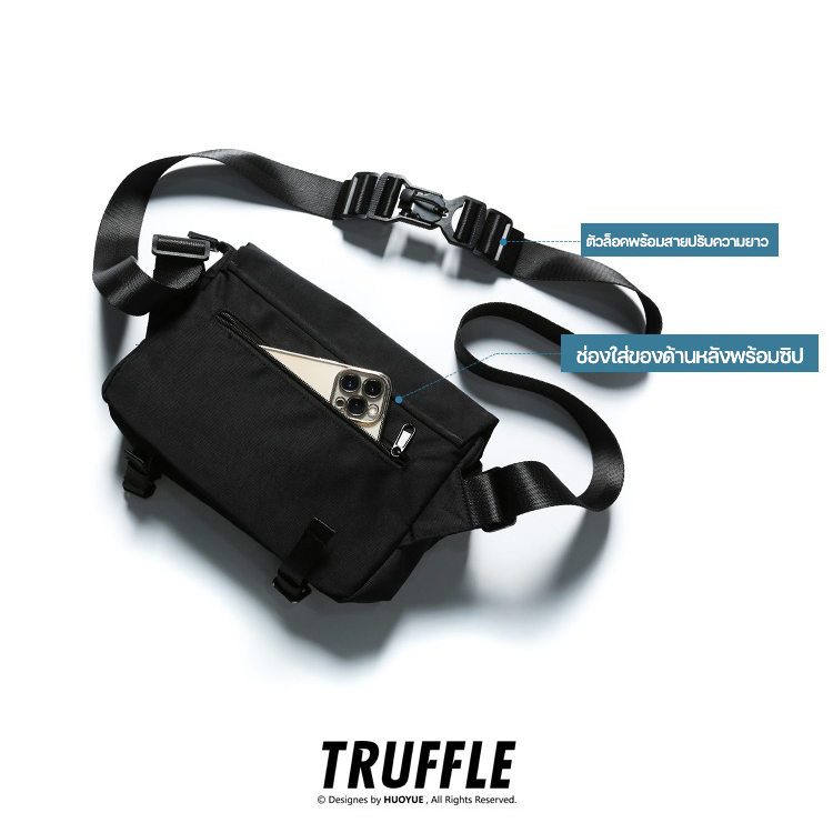 Truffle Shoulder Bag V.1 2023 "Black" กระเป๋าสำหรับ iPad Mini 6, iPad Mini 5,4, Tablet 8" และ Nintendo Switch