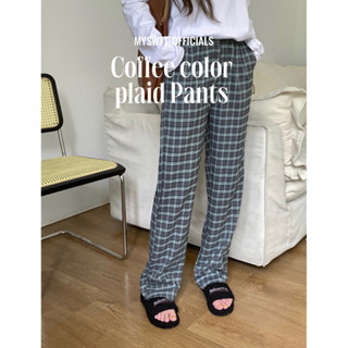 MYSWTT - Coffee color plaid pants