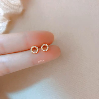 ต่างหูมินิ ต่างหูเกาหลี Small circle earrings