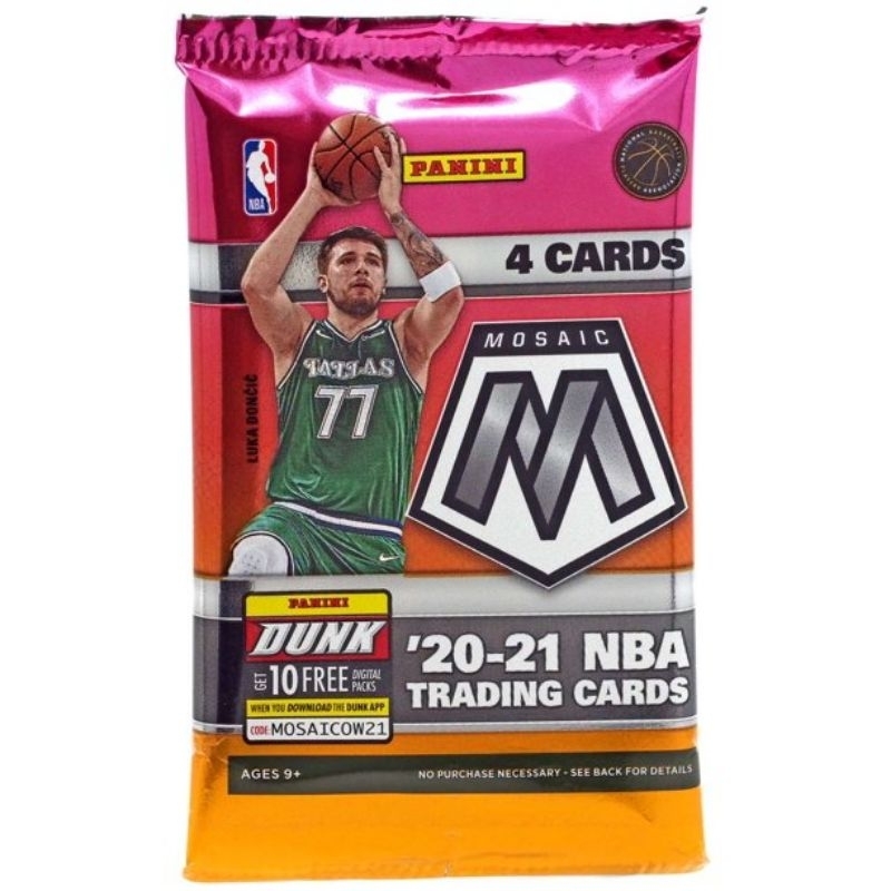 [Ready Stock] NBA Panini 2020-21 Prizm Mosaic Basketball Trading Card BLASTER Pack (4 Cards)