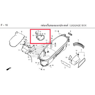 ฝาปิดกล่องแบตเตอรี่ Honda Forza300-350 ของแท้พร้อมส่ง