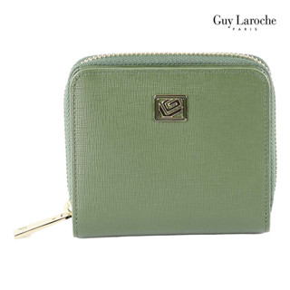 Guy Laroche กระเป๋าสตางค์พับสั้นซิปรอบ รุ่น MARGO - สีเขียว