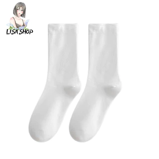 ถุงเท้า🧦ถุงน่อง เนื้อผ้านิ่มใส่สบายนุ่มเท้า สี ขาว-ดำ สวมใส่สบาย🧦 S14