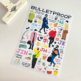 BULLETPROOF STICKER สติกเกอร์บังทัน BTS