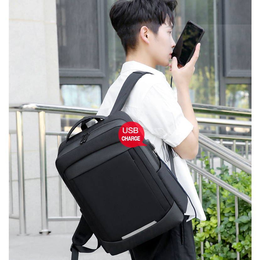 ใหม่ MR.LUGGAGE กระเป๋าเป้สไตล์เกาหลี กระเป๋าชาร์จแบตได้ช่อง  USB กระเป๋าเป้โดย มิสเตอร์ลักเกจ