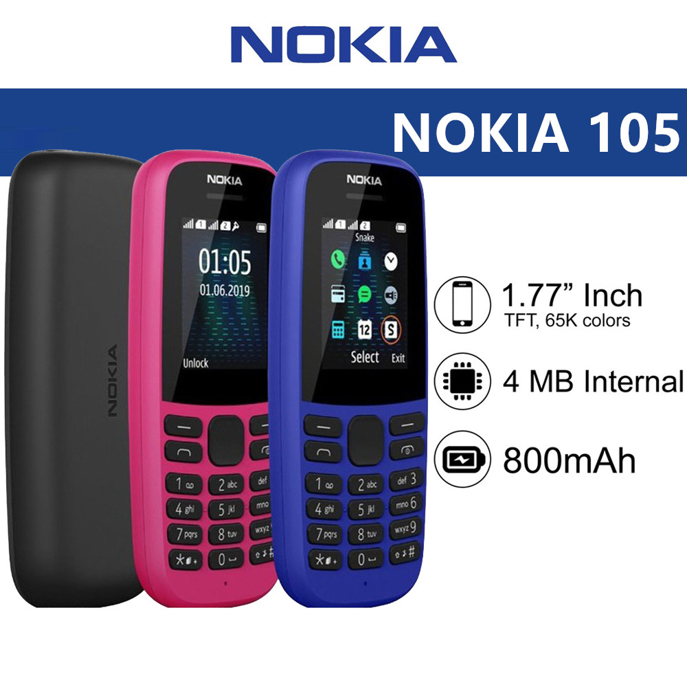 Nokia 105 2ซิม มือถือปุ่มกด2g รองรับทุกค่ายซิม ปุ่มกดไทย/เมนูไทย เครื่องแท้ 100% รับประกัน 1 ปี