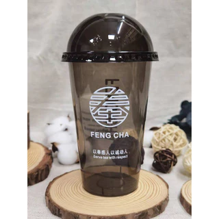 แก้วPP(25ใบพร้อมฝา) เเก้วสีดำเงา PP 16 20 22 Oz ปาก90 MM