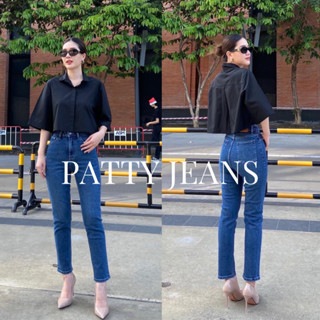 Patty Jeans (HJ21) ยีนส์เก็บพุง NO.1 สีกลาง ทรงบอยสลิม