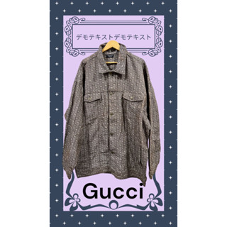 สินค้ามือสองเสื้อแจ็คเก็ตG G Gucci Vintage Gucci Monogram Denim