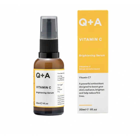 QandA Skin พร้อมส่ง Q+A Vitamin C Brightening Serum ปรับผิวให้กระจ่างใส ซึมซาบเร็วแต่ยังคงให้ความชุ่