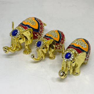 ช้างล้อมเพชร ใส่จิวเวอรี่ ตั้งโชว์ ลายไทย ของขวัญ ของฝาก ของที่ระลึก