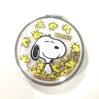 SNOOPY BFW  กระจกพับ กระจก กระจกสวยงาม กระจกพกพา ลาย SNOOPY  W สวยมาก มีกากเพชรเหลว กระจก ขนาด 7 x 1.5 cm.  PMYL  SHOP