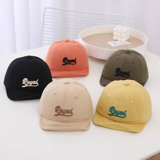 [พร้อมส่ง] หมวกเด็ก 5เดือน - 3ปี รอบหัว:48-50 cm. ปักอักษร royal หมวกแก๊ป (Cap) ผ้า COTTON หมวกแฟชั่นเด็ก