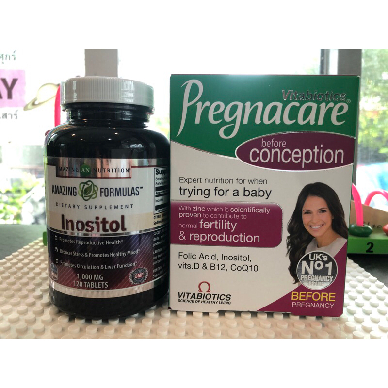 🚀♀️วิตามิน​สำหรับเตรียมกระตุ้น​ไข่​ iui​ ivf​ icsi​ บำรุงรังไข่และคุณภาพ​ไข่​ Inositol,  Pregnacare,