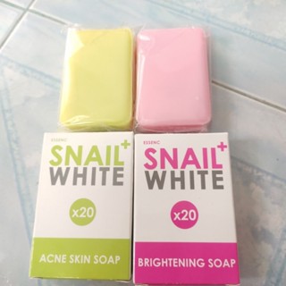 สบู่ สเนลไวท์x10 ชมพู เขียว SNAIL WHITE