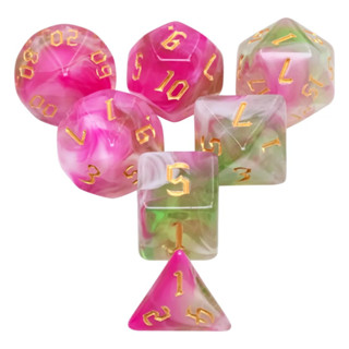 Chromatic Odyssey Dice Set of 7 | ลูกเต๋า Dice For DnD D&amp;D MTG RPG TRPG เกมกระดาน บอร์ดเกม Game ไพ่ทาโรต์ Magic เมจิก