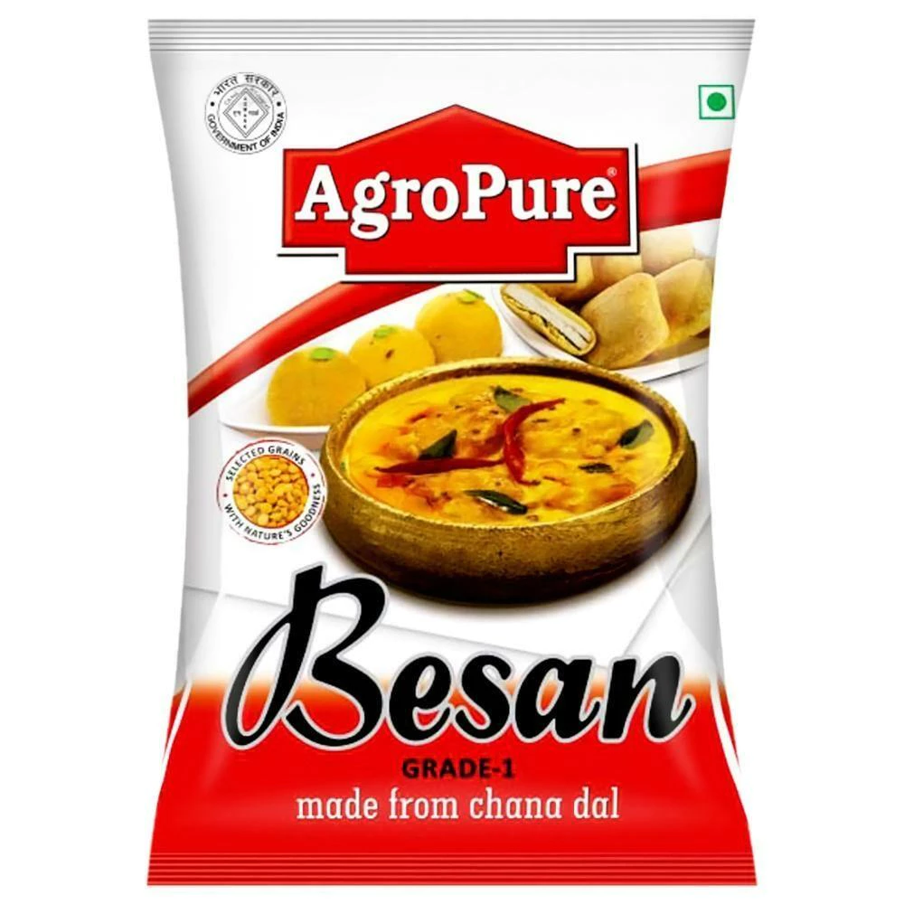 Agro pure Besan Flour / Gram Flour 500g --- แป้งถั่วลูกไก่ แป้ง ถั่วลูกไก่ 100% เบซัน ( Chickpea 100% ) ตรา 500 กรัม