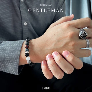 [SRIKU] - กำไลหินมงคล - GENTLEMAN เสริมความมงคลครบเครื่อง ของขวัญให้แฟน หินแท้💯 ขนาด 8 มิล
