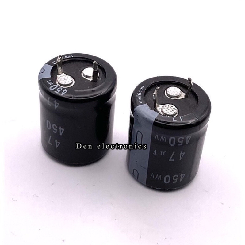 Cขาเขี้ยว​ 47uf400V  ไซส์  กว้าง22 ยาว28