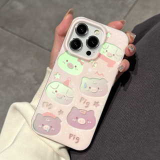 ❤️จัดส่งทันที❤️เคสไอโฟน11/12/13/14 Pro max เคสน่ารัก Cute Pig Silicone Laser Case For iPhone 11,12,13,14,12PM,13PM,14PM