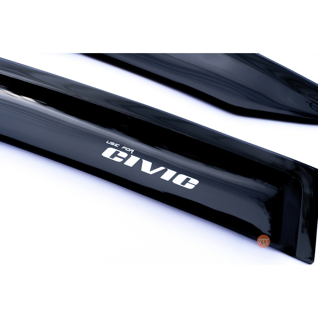 คิ้วกันสาดประตู HONDA CIVIC FD ปี 2006 - 2011 สีชา พร้อมกาว 3M พร้อมติดตั้ง กันสาด รถยนต์ ฮอนด้า ซีวิค civic ตรงรุ่น