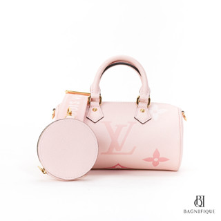 LV PAPILLON BB PINK MONOGRAM CALF GHW