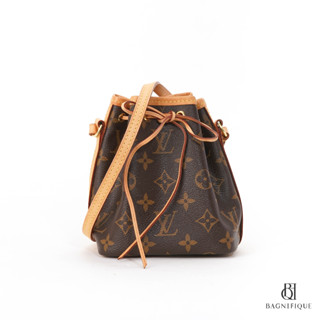 LV NOE NANO BLACK MONOGRAM CANVAS GHW