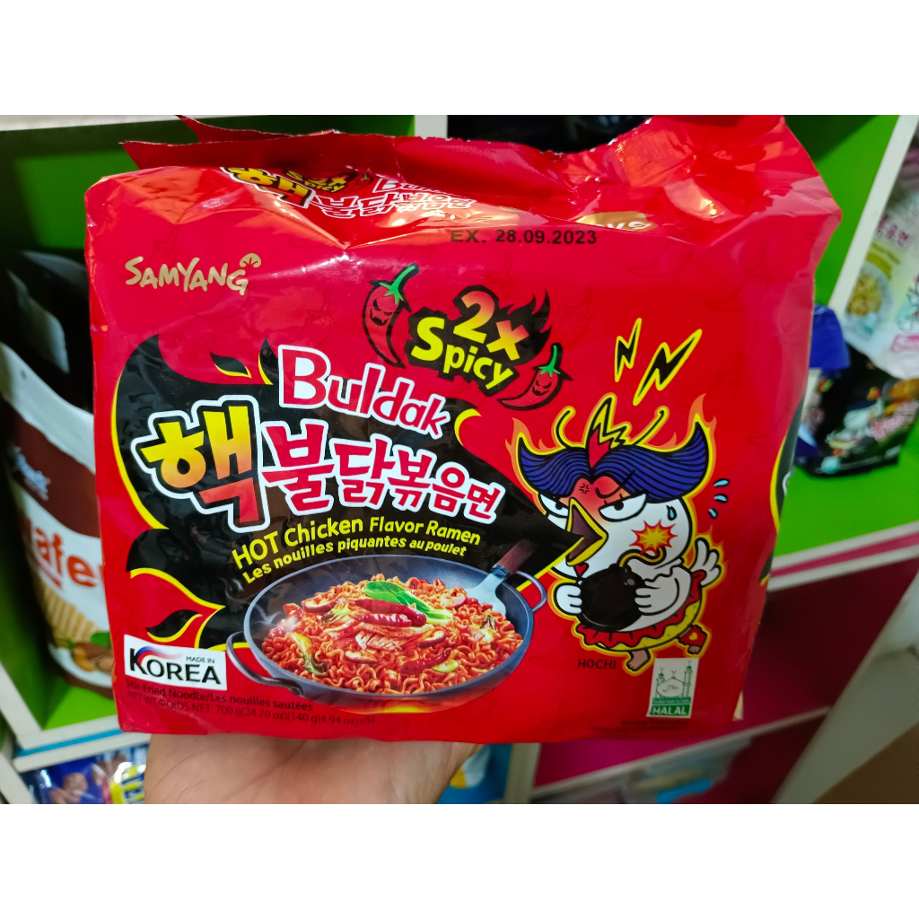 สินค้าราคาพิเศษ Samyang Ramen Hot Chicken 2x Spicy ซัมยัง ราเมงไก่เผ็ด 2 เท่า 140 g EX:31/03/2023