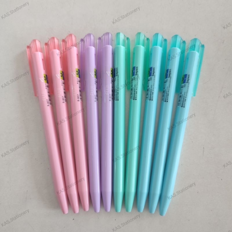 ปากกาลูกลื่น Bepen B-807VP Speed Fuji 0.5mm. หมึกน้ำเงิน (10 ด้าม)